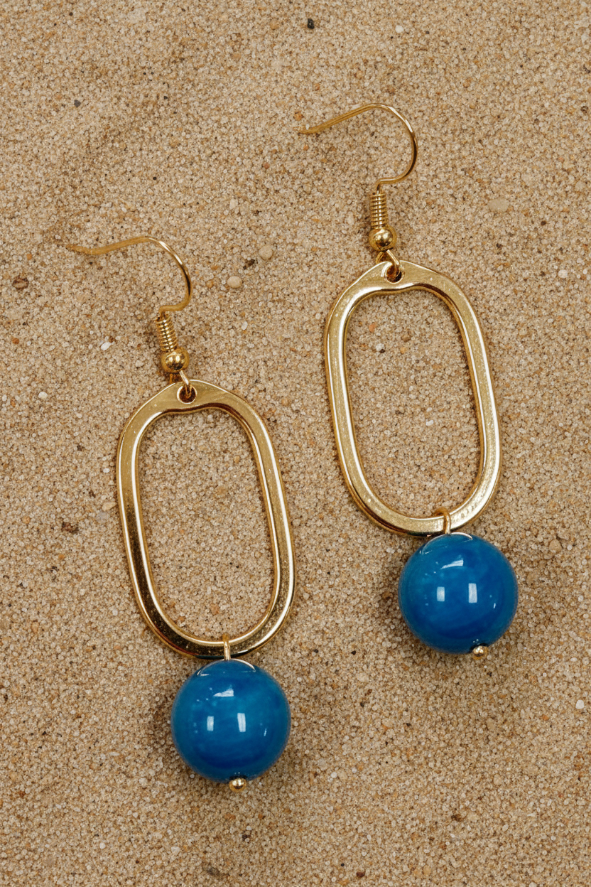 Mila Earrings Deep Blue