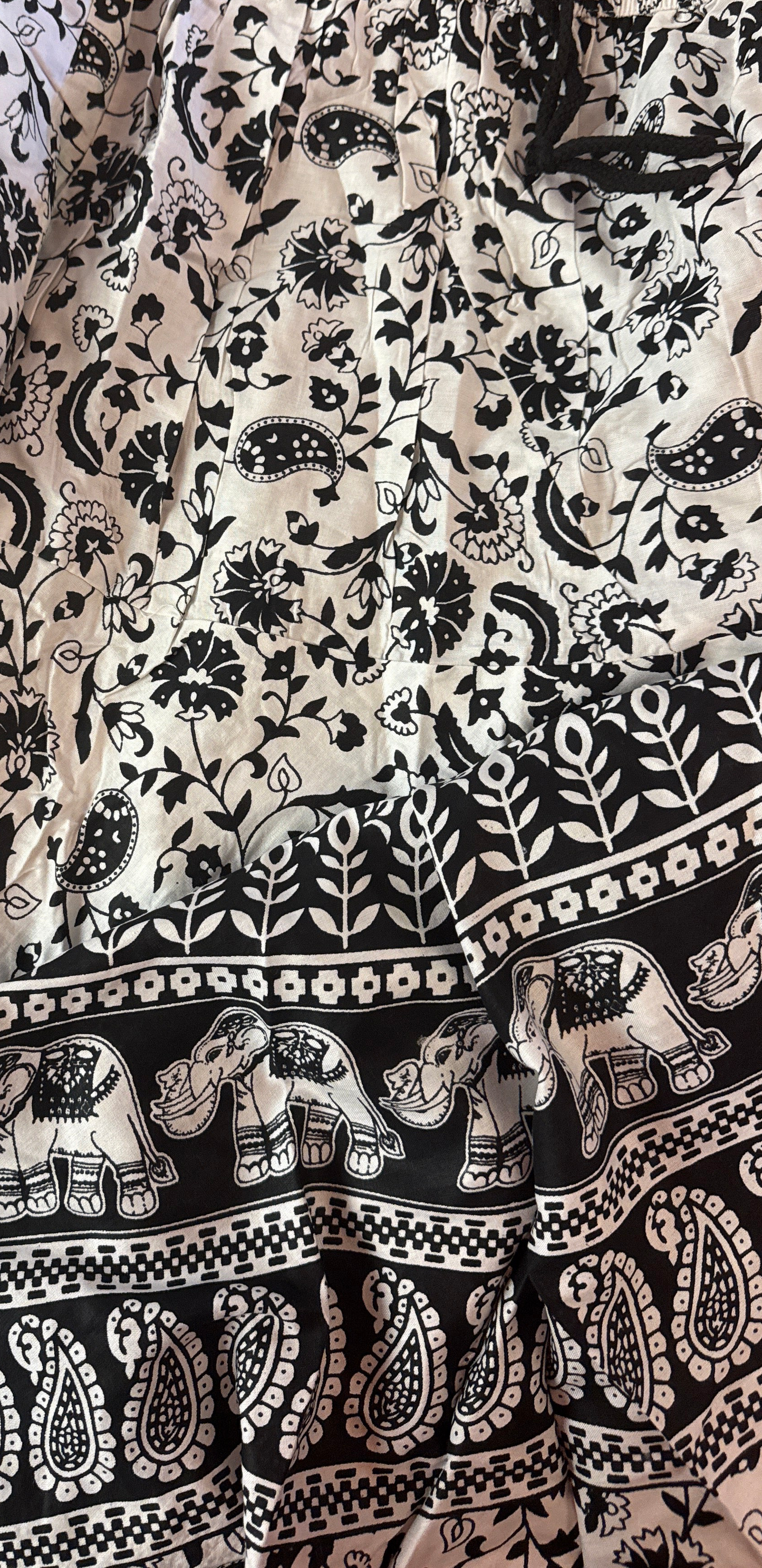 Closeup of elephant skirt