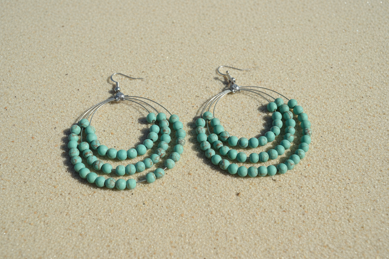 Turquoise Round Earring