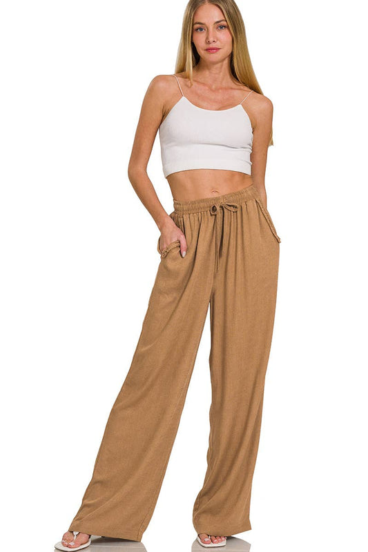 Ryleigh Washed Linen Pants