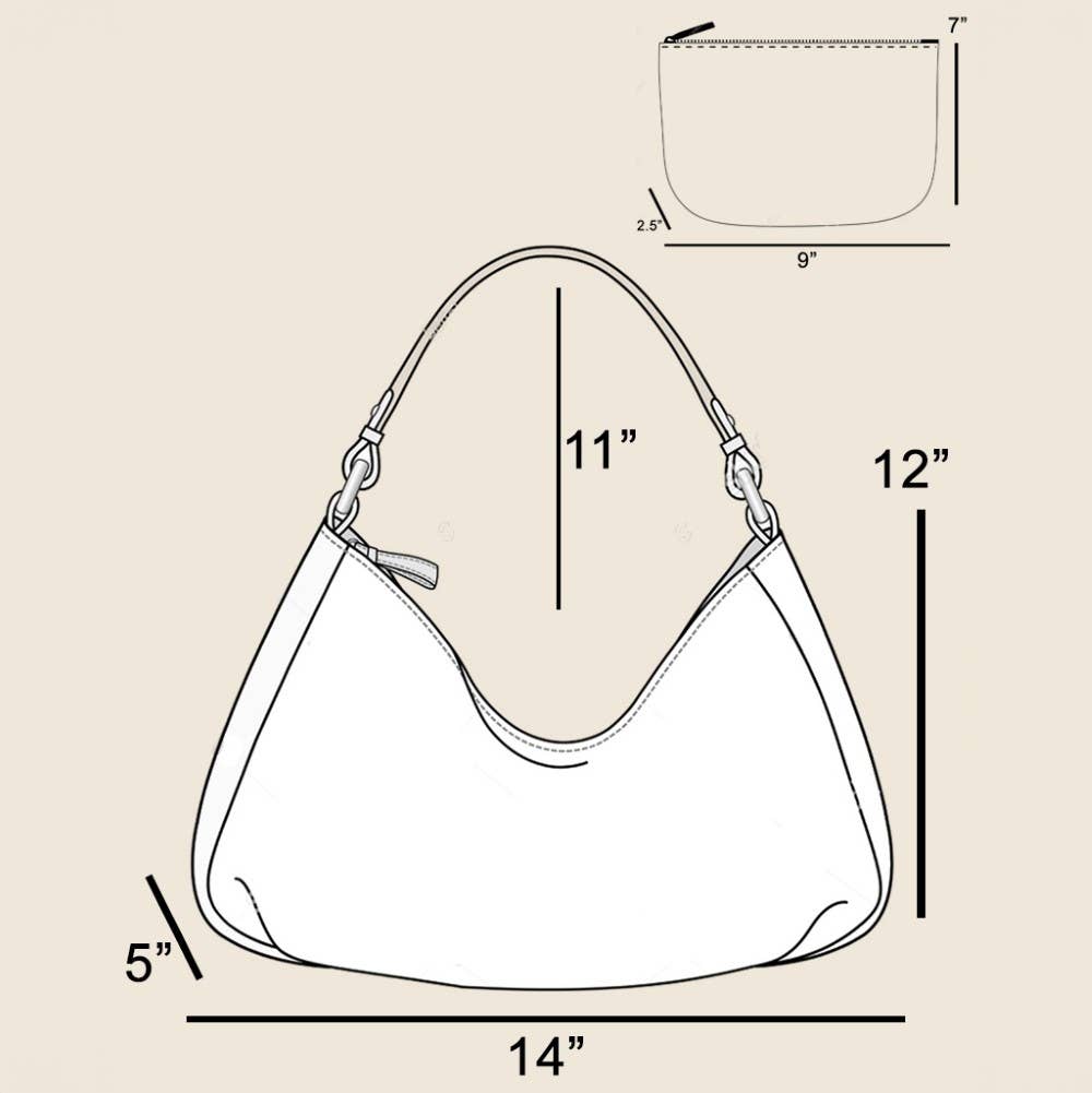 Layered Fringe Hobo Bag