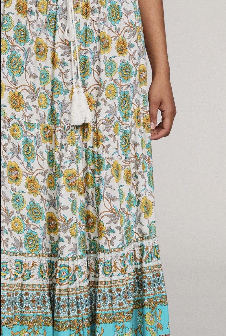 Colette Maxi Skirt details fringe tie