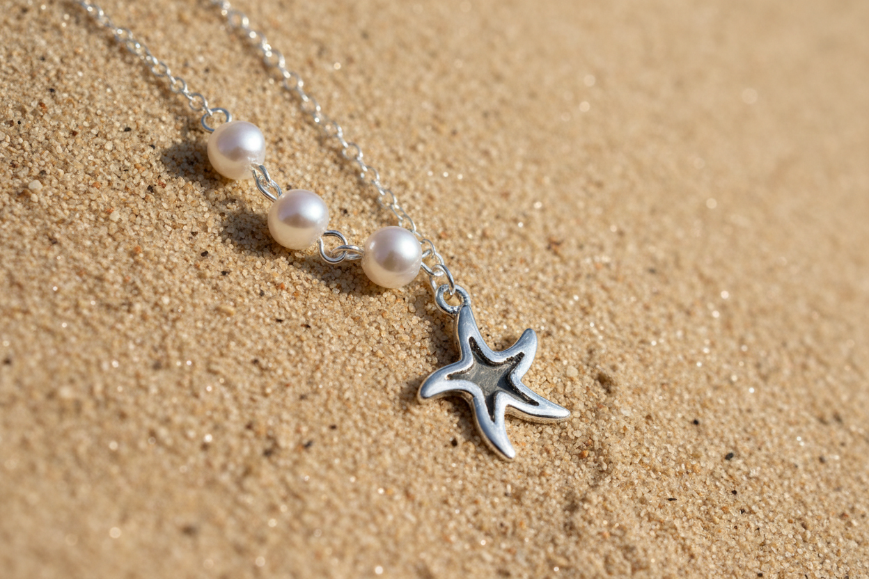 Starfish & Pearl Anklet