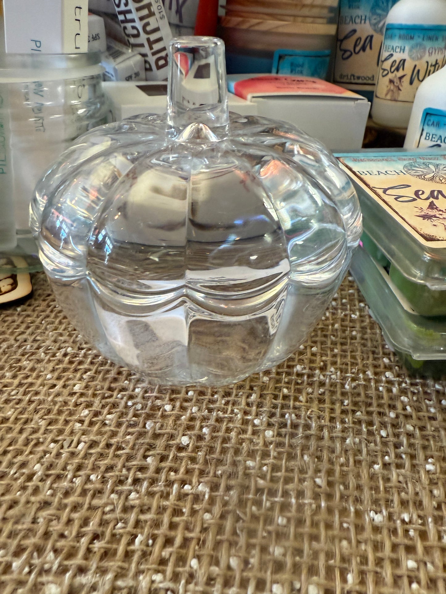 Pumpkin Glass Jar