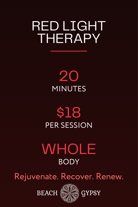 Whole-body red light therapy session details at Beach Gypsy Berlin MD
