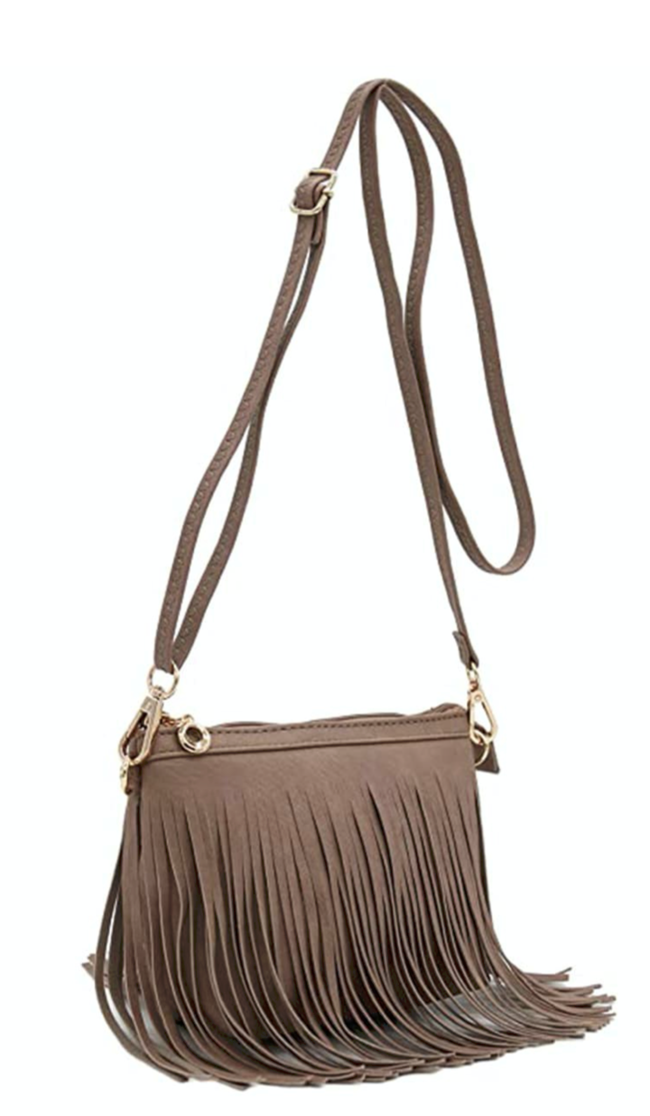 fringe crossbody clutch purse