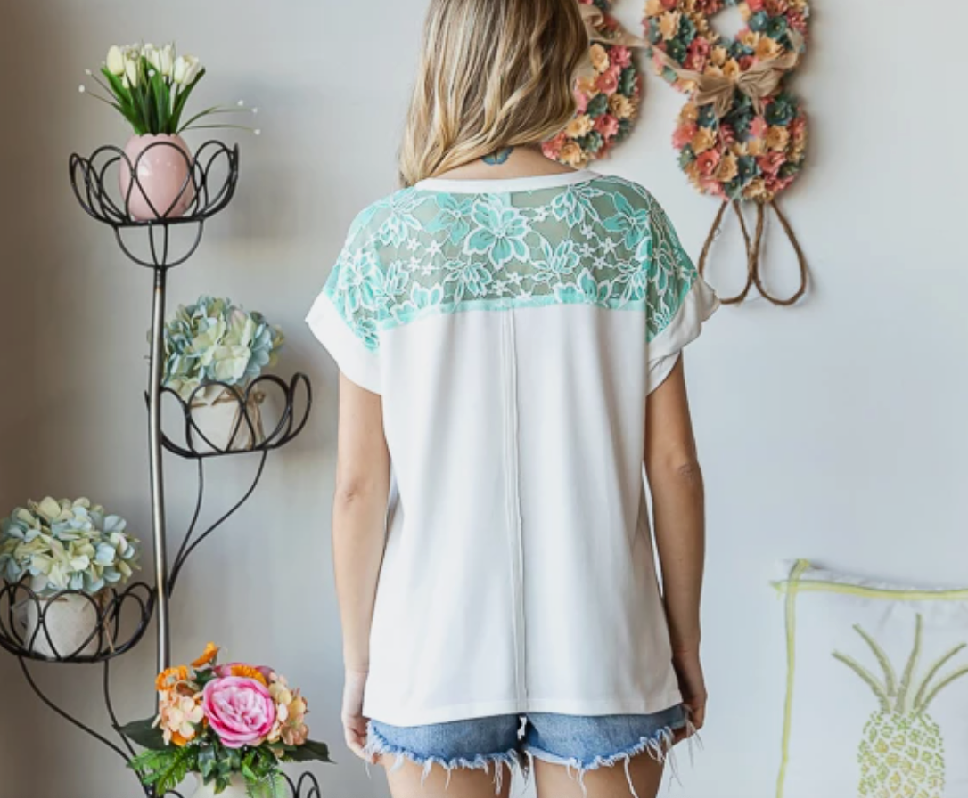 Skylar Lace Back Top
