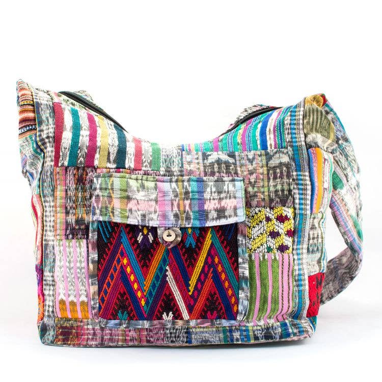 upcycled patch purse