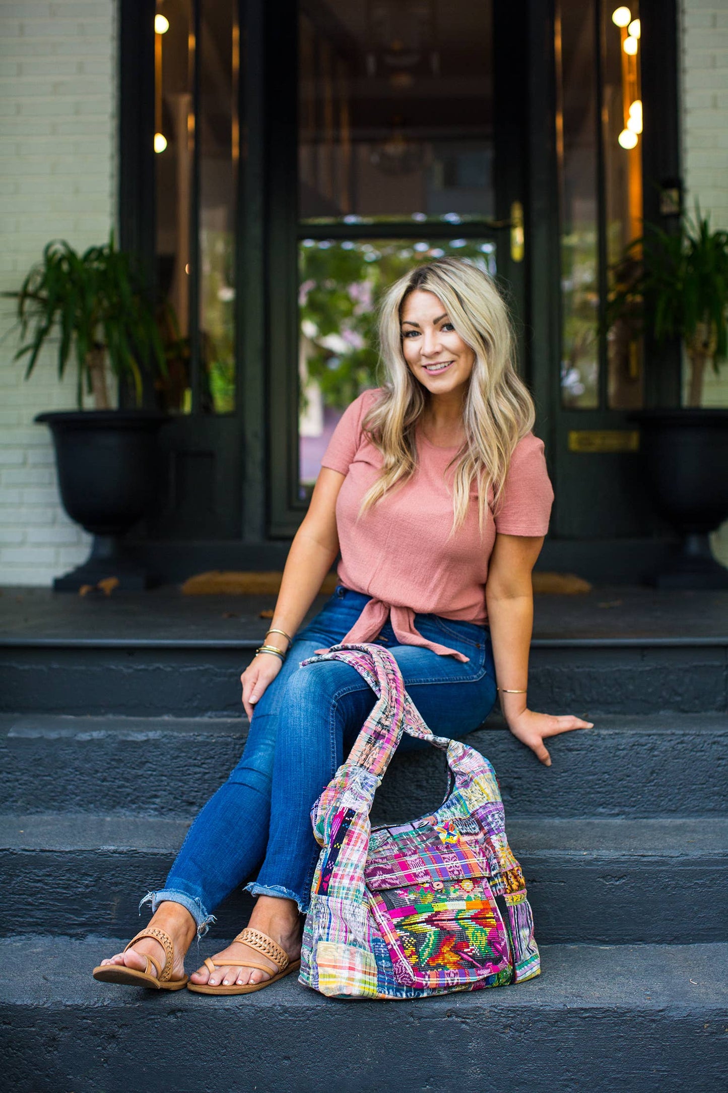 upcycled patch purse