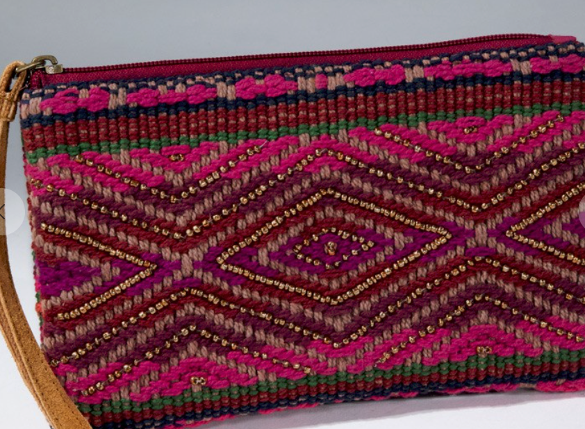 Handmade Patterned Wristlet Clutch