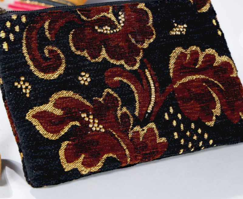 Handmade Patterned Wristlet Clutch