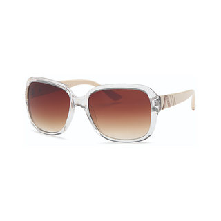 Clear frame and brown lens sunglass