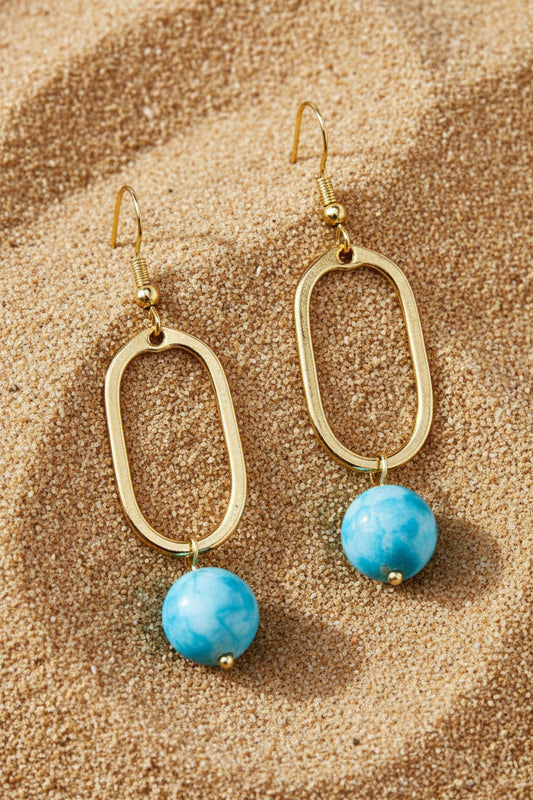 Mila Earrings Blue Sky Gold