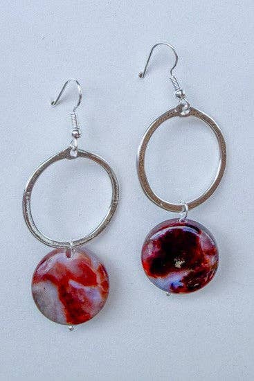 Maison Earth Silver Dangle Earrings