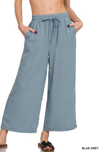 Jillian Drawstring Wide Pants