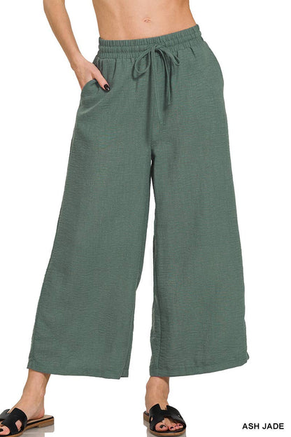 Jillian Drawstring Wide Pants