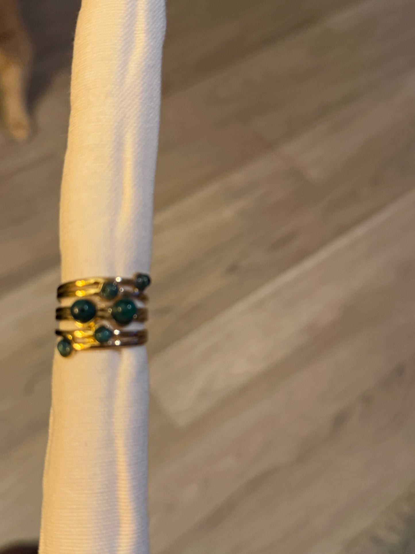 Adjustable 6 Stone Ring