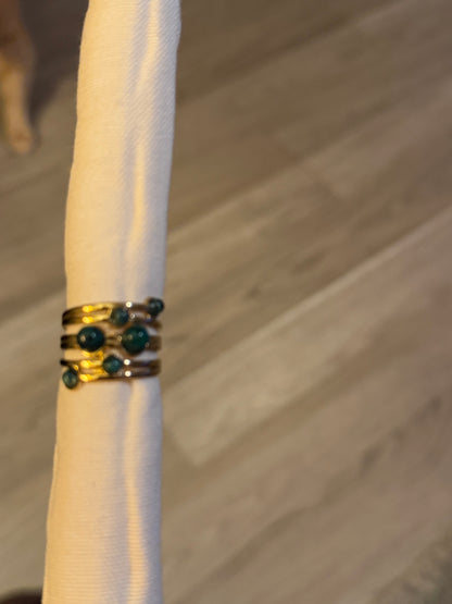 Adjustable 6 Stone Ring