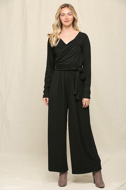 Supplice Knit Tie Waist Jumpsuit