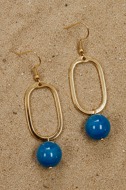 Mila Earrings Deep Blue