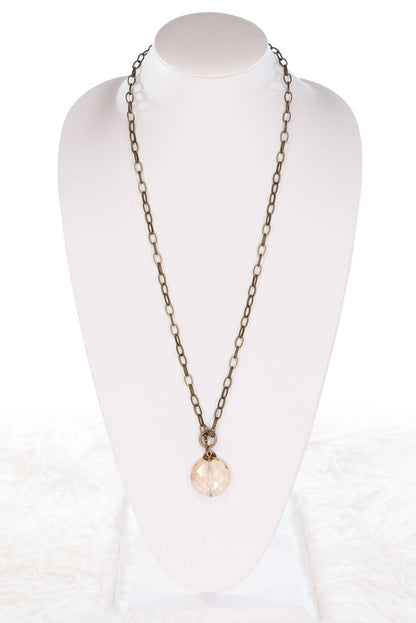 Sage Crystal Pendant Necklace
