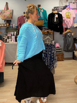 2-Pocket Cotton Cargo Midi-Maxi Skirt - Beach Gypsy