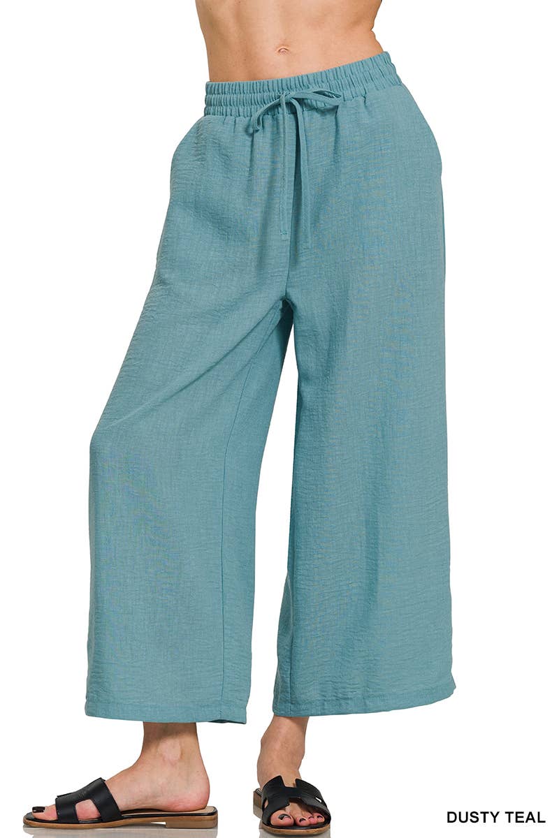 Jillian Drawstring Wide Pants