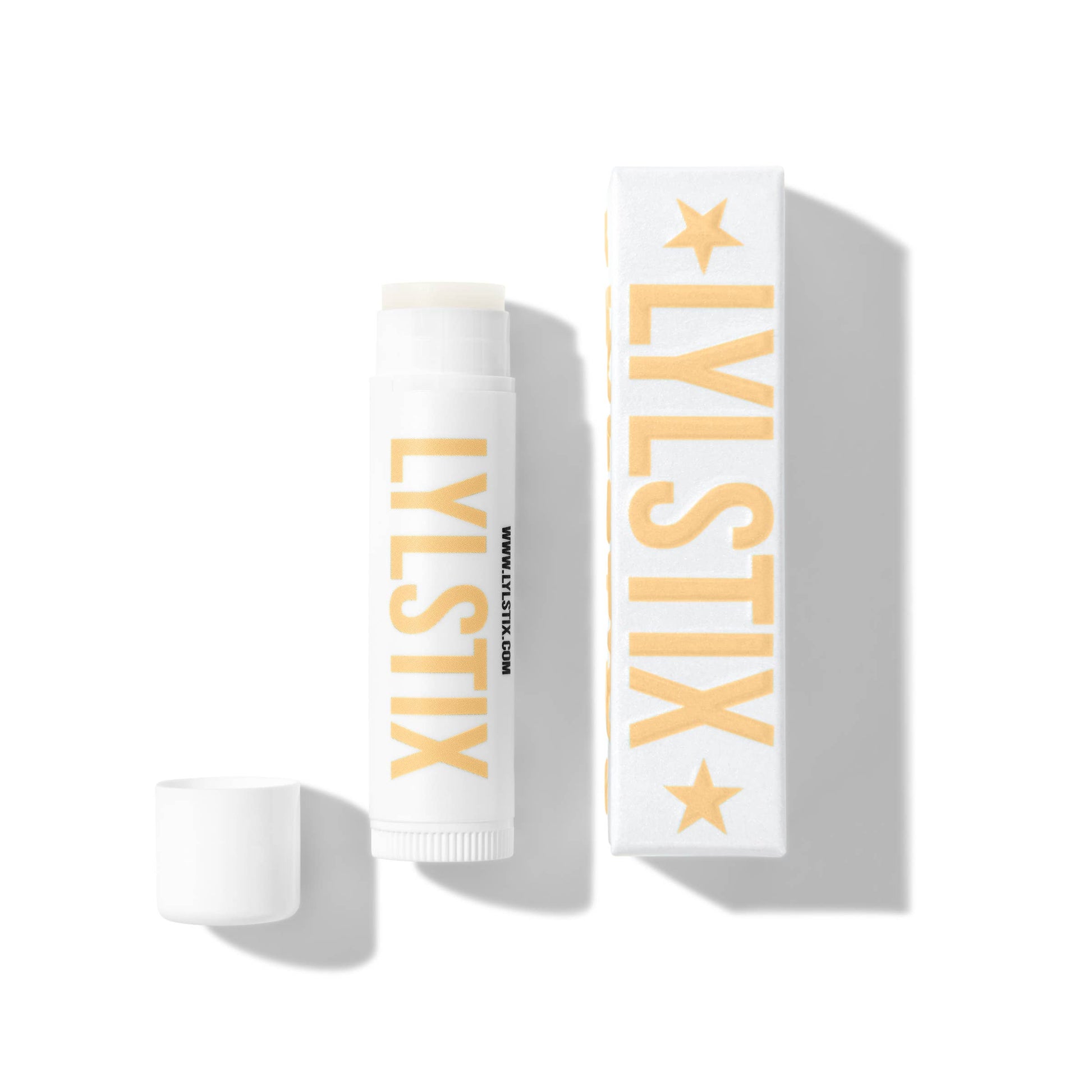 LYLSTIX lip balm with packaging on a white background