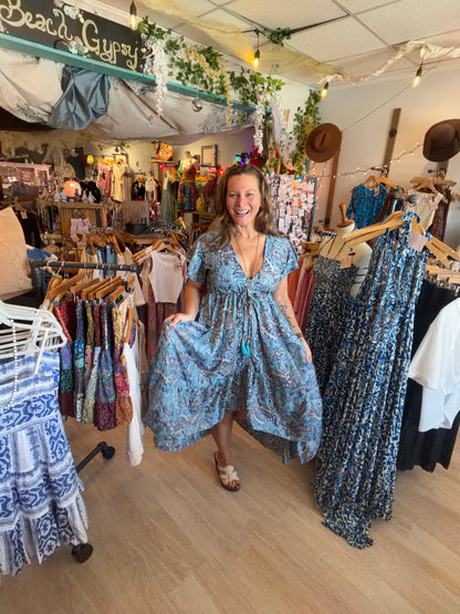 Hi-Lo Paisley Dress