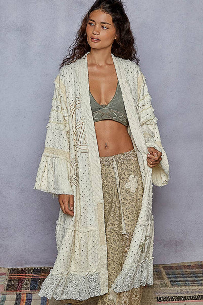 Peace Patch Long Cardigan