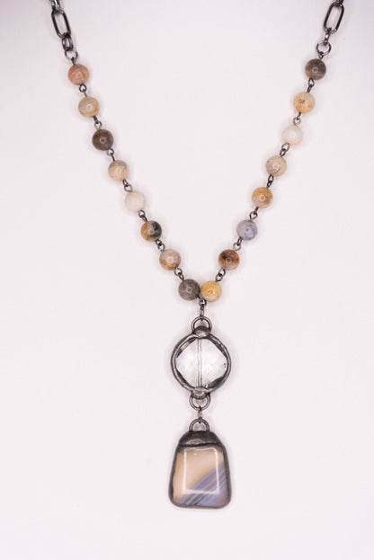 Sophie Necklace in Bamboo Agate