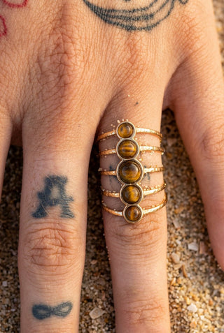 5-Stone Bohemian Ring - Beach Gypsy