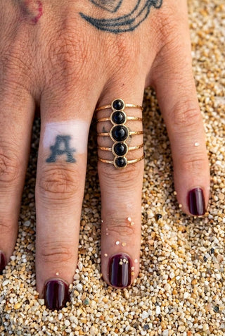 5-Stone Bohemian Ring - Beach Gypsy