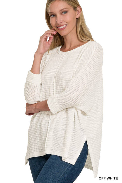 Batwing Sleeve Jacquard Sweater