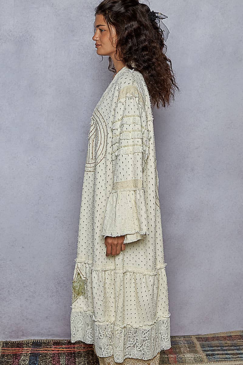 Peace Patch Long Cardigan