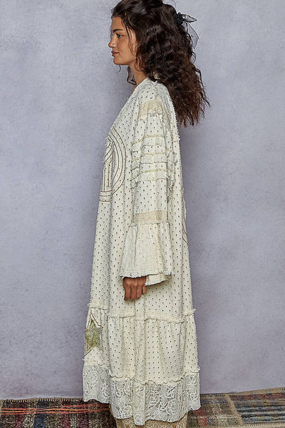 Peace Patch Long Cardigan