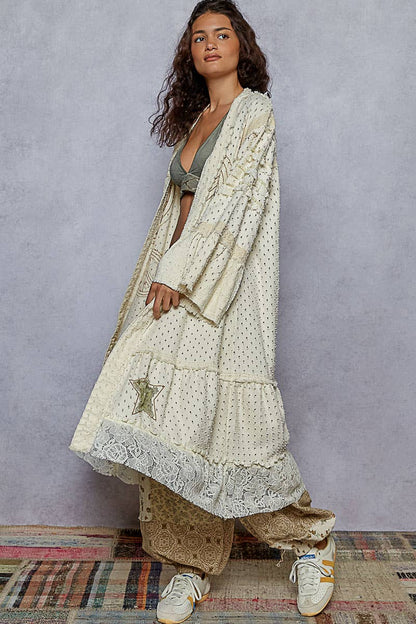 Peace Patch Long Cardigan