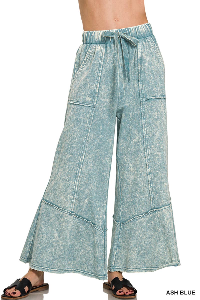 Acid wash French terry Pants