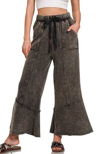 Acid wash French terry Pants