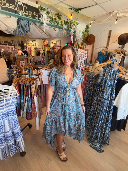Hi-Lo Paisley Dress