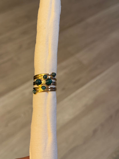 Adjustable 6 Stone Ring