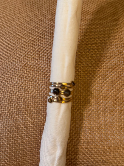 Adjustable 6 Stone Ring