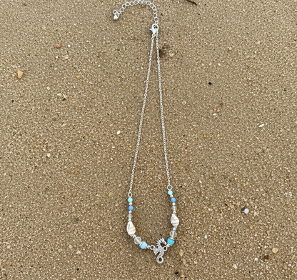 Seahorse necklace on a sandy beach in Berlin, MD near Ocean City