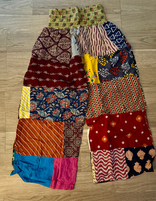 High waist multi patch pant