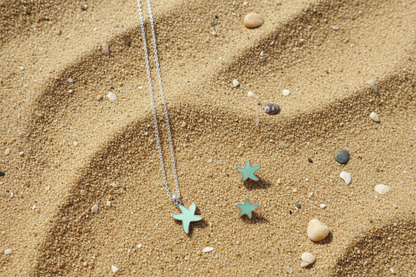 Matching starfish earrings and necklace
