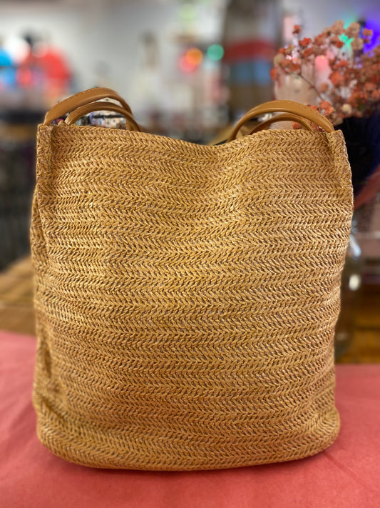 Straw bucket bag