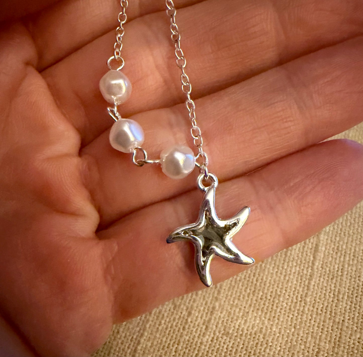 Starfish & Pearl Anklet