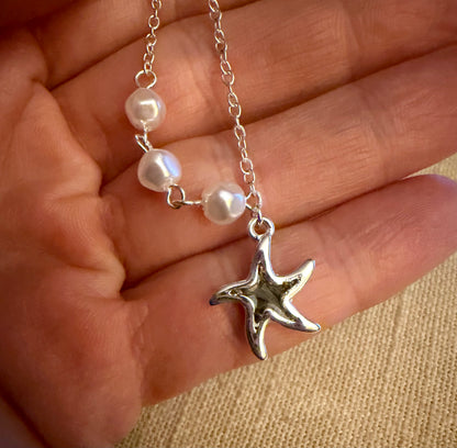Starfish & Pearl Anklet