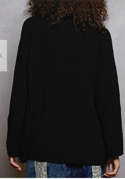 Black soft cardigan back