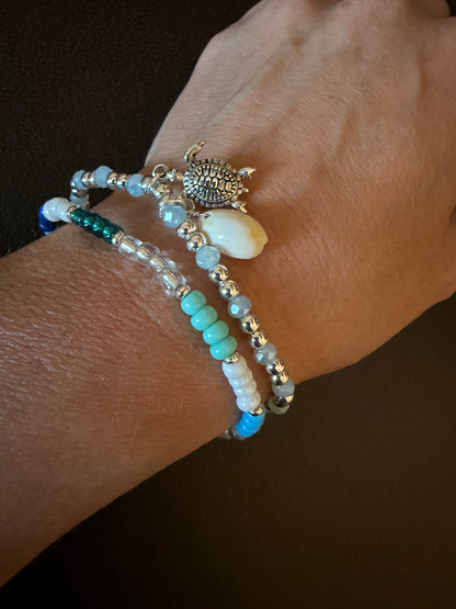 Turtle & Cowrie Shell Bracelet